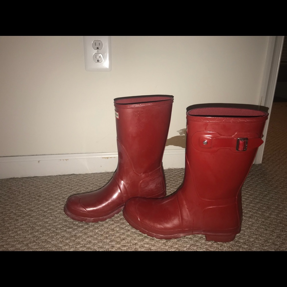 red hunter rainboots